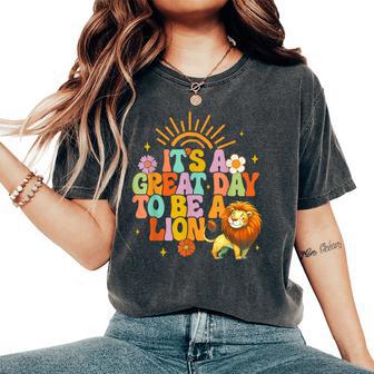 Teacher Life Back To School It's A Great A Day To Be A Lion Women's Oversized Comfort T-Shirt - Thegiftio UK