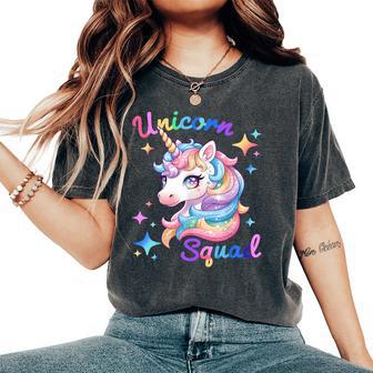 Unicorn Squad Rainbow Magical Fantasy Women's Oversized Comfort T-Shirt | Seseable UK