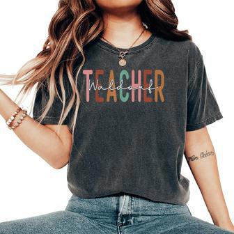 Waldorf Profesor Retro De Regreso A La Escuela Intage Camiseta extragrande cómoda para mujer - Regaloses