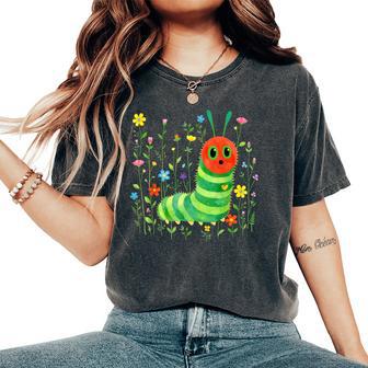 Wildflower Flower Floral Cute Caterpillar Women's Oversized Comfort T-Shirt | Seseable UK