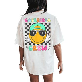 Cafeteria Crew Lunch Ladies Rock Smile Face Women's Oversized Comfort T-Shirt Back Print | Seseable UK