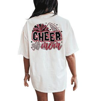 Cheer Mom Maroon Cheerleader Game Day Cheer Mama Football Women's Oversized Comfort T-Shirt Back Print | Seseable UK