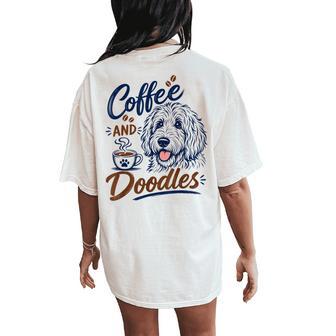 Coffee And Doodles Doodle Coffee Club Pet Lover Women's Oversized Comfort T-Shirt Back Print - Thegiftio UK