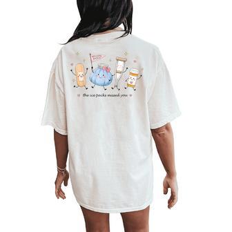The Ice Packs Missed You Welcome Back School Nurse Women's Oversized Comfort T-Shirt Back Print - Thegiftio UK