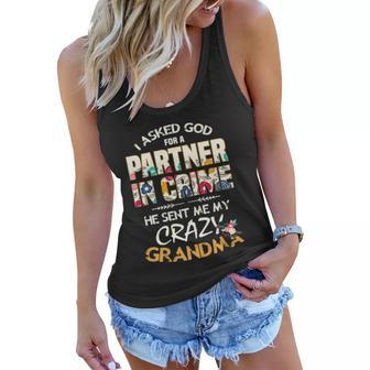 Grandma Partner In Crime Christmas Ideas For Mom Women Flowy Tank | Seseable UK