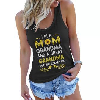 I'm A Mom Grandma Great Grandma Christmas Ideas For Mom Women Flowy Tank | Seseable UK