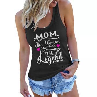 Mom The Woman The Legend Christmas Ideas For Mom Women Flowy Tank | Seseable UK