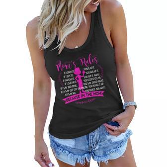 Mom's Rules Christmas Ideas For Mom Women Flowy Tank | Seseable UK