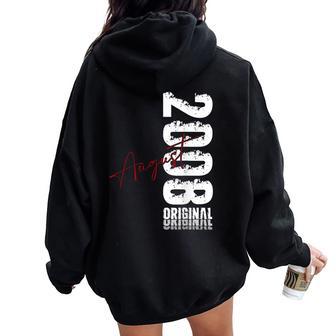 18 Cumpleaños Hombre Regalo Agosto 2008 Women Oversized Hoodie Back Print - Regaloses