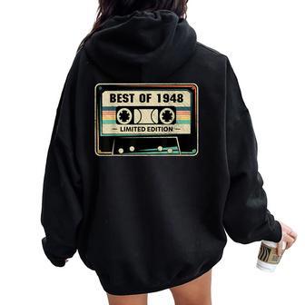 1948 Cumpleaños Para Hombre Y Women Oversized Hoodie Back Print - Regaloses