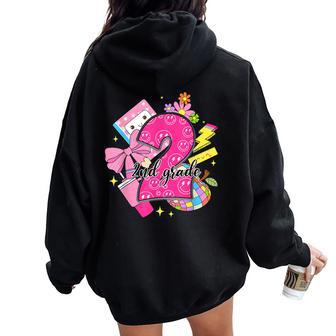 2Nd Grade Back To School Teacher Girl Coquette Bow Women Oversized Hoodie Back Print - Thegiftio UK
