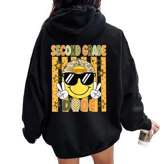 2Nd Grade Boys First Day Of Second Grade Back To School Women Oversized Hoodie Back Print - Thegiftio UK