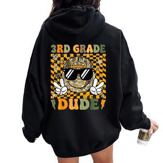 3Rd Grade Dude First Day Of School Camo Peace Sign Boy Women Oversized Hoodie Back Print - Thegiftio UK