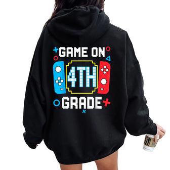 4Th Grade For Boys Back To School First Day Of Fourth Grade Women Oversized Hoodie Back Print - Thegiftio UK