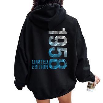 68 Cumpleaños 68 Años Hombre Retrointage 1958 Regalo Women Oversized Hoodie Back Print - Regaloses