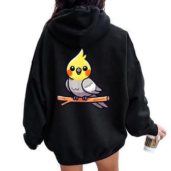 Adorable Calopsitte Pour Les Amoureux Des Perroquets Pour Enfants Hommes Et S Sweat à capuche oversize pour femme avec imprimé dans le dos - Cadeauxyz