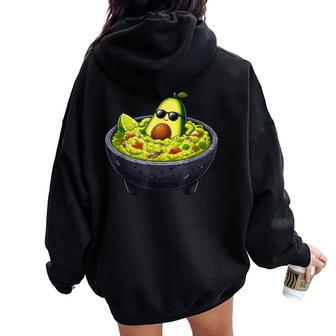 Aguacate Fresco En Guacamole Bowl Fiesta Mexicana Women Oversized Hoodie Back Print - Regaloses