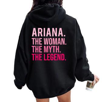 Ariana La El Mito La Leyenda Divertido Día Deanalentín Women Oversized Hoodie Back Print - Regaloses