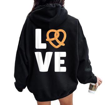 Arte Divertido De Pretzel Para Hombres Y Es Pretzelsuaves De Comida Alemana Women Oversized Hoodie Back Print - Regaloses