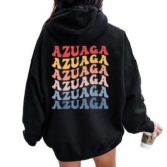 Azuaga City Groovy Retro Women Oversized Hoodie Back Print - Regaloses