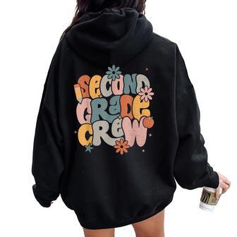 Back To School Second Grade Crew 2Nd Grade Teacher Women Oversized Hoodie Back Print - Thegiftio UK