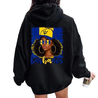 Bajan Girl Barbados Flag Proud Barbadian Women Women Oversized Hoodie Back Print - Thegiftio UK
