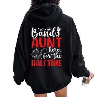Band Aunt Marching Band Auntie Women Oversized Hoodie Back Print - Thegiftio UK