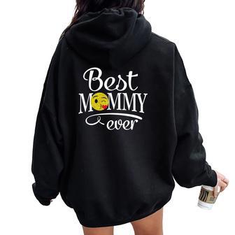 Best Mommy Ever Christmas Ideas For Mom Women Oversized Hoodie Back Print | Seseable UK