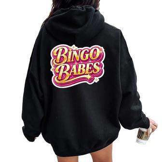 Bingo Babes Crew Squad Ladies Team Night Friends Women Oversized Hoodie Back Print | Seseable UK
