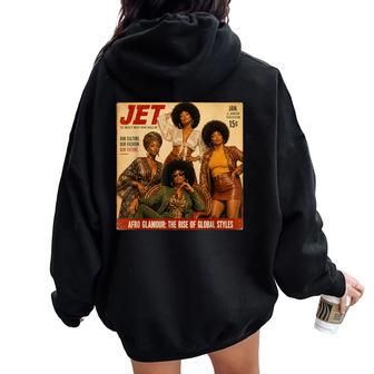 Black Is Beautiful Afro Glamour Melanin Queen Fashion Women Oversized Hoodie Back Print - Thegiftio UK