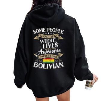 Bolivie Bolivien Hommes Et S Sweat à capuche oversize pour femme avec imprimé dans le dos - Cadeauxyz