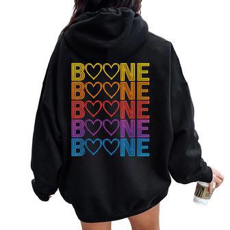 Boone Heart Kid Vintage Fathers Day Women Oversized Hoodie Back Print | Seseable UK