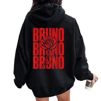 Bruno Floral Women Oversized Hoodie Back Print | Seseable UK