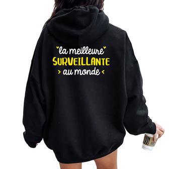 Cadeau La Meilleureurveillante Sweat à capuche oversize pour femme avec imprimé dans le dos - Cadeauxyz
