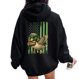 Camo Duck Hunting Camouflage For Kids Women Oversized Hoodie Back Print - Thegiftio UK