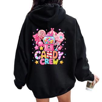 Candy Crew Candy Costume Candy Land Kids Sweetie Women Oversized Hoodie Back Print | Seseable UK