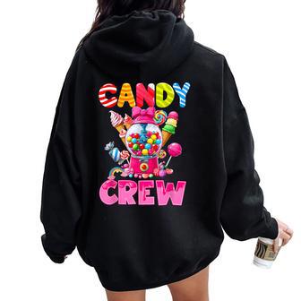 Candy Crew Candy Costume Candy Land Kids Sweetie Women Oversized Hoodie Back Print - Thegiftio UK