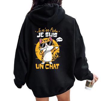 - Chat Dabbing Enfant Garçon Fille Jeuis Un Chat Sweat à capuche oversize pour femme avec imprimé dans le dos - Cadeauxyz