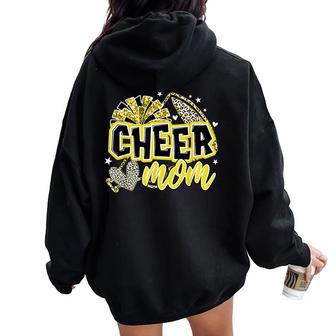 Cheer Mom Gold Cheerleader Game Day Cheer Mama Football Women Oversized Hoodie Back Print | Seseable UK