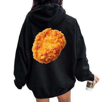 Chicken Nugget Food Halloween Costume Graphic Women Oversized Hoodie Back Print - Thegiftio UK