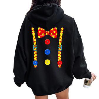 Clown Costume Halloween Circus Clown Matching Kids Women Oversized Hoodie Back Print | Seseable UK