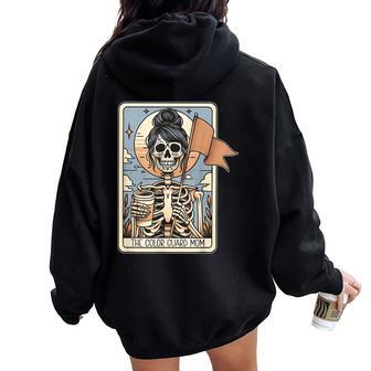Color Guard Mom Tarot Card Skeleton Guard Mama Marching Band Women Oversized Hoodie Back Print - Thegiftio UK