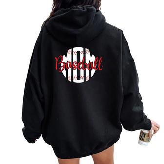 Cool Baseball Mom Christmas Ideas For Mom Women Oversized Hoodie Back Print | Seseable UK