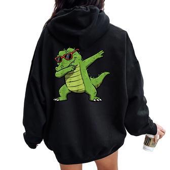 Dab Gator Sunglasses Kids Boys Girls Youth N Men Women Oversized Hoodie Back Print - Thegiftio UK