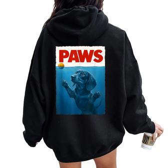 Dachshund Dog Dachshund Mom Dachshund Women Oversized Hoodie Back Print - Thegiftio UK