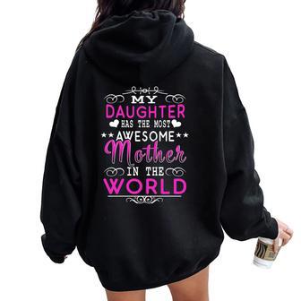 Daughter's Most Awesome Mother Christmas Ideas For Mom Women Oversized Hoodie Back Print | Seseable UK