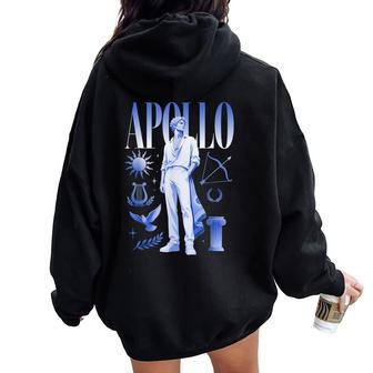 Deidad Apolo Mitología Griega Dios Romanos Moda Women Oversized Hoodie Back Print - Regaloses