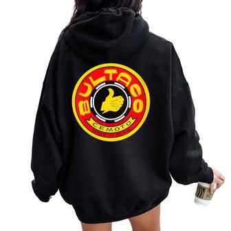 intage De Moto Bultaco Sweat à capuche oversize pour femme avec imprimé dans le dos - Cadeauxyz