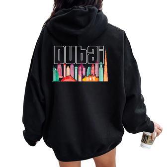 Dubai City Horizont Hombres Es Jóvenes Women Oversized Hoodie Back Print - Regaloses