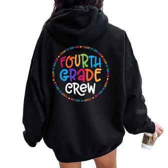Fourth Grade Crew Back To School Matching For 4Th Grade Women Oversized Hoodie Back Print | Seseable UK
